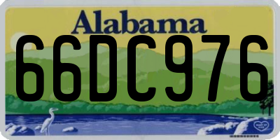 AL license plate 66DC976