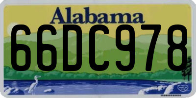 AL license plate 66DC978