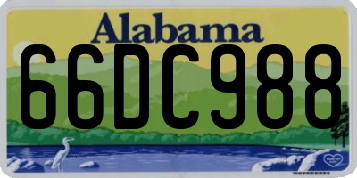 AL license plate 66DC988