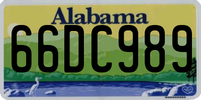 AL license plate 66DC989
