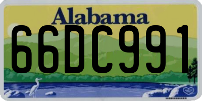 AL license plate 66DC991