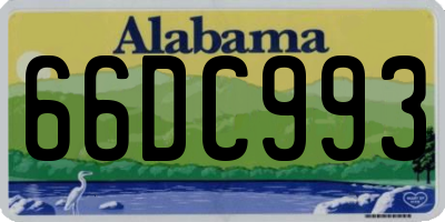 AL license plate 66DC993