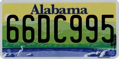 AL license plate 66DC995
