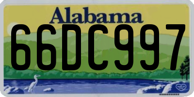 AL license plate 66DC997