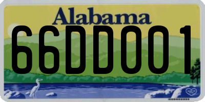 AL license plate 66DD001