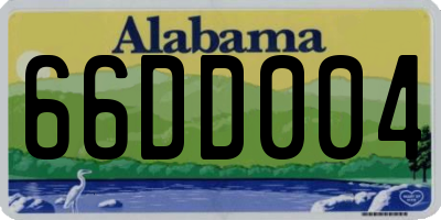 AL license plate 66DD004