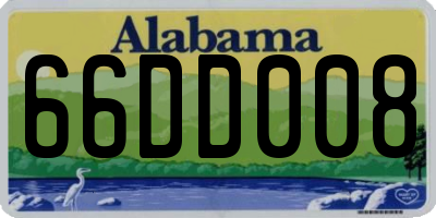 AL license plate 66DD008
