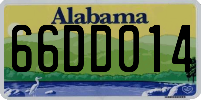 AL license plate 66DD014
