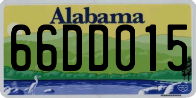 AL license plate 66DD015