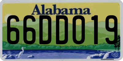 AL license plate 66DD019