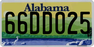 AL license plate 66DD025