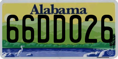 AL license plate 66DD026