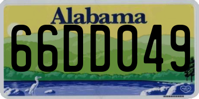 AL license plate 66DD049
