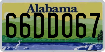AL license plate 66DD067