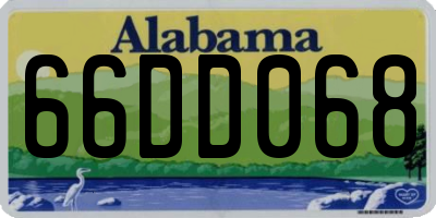 AL license plate 66DD068
