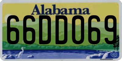 AL license plate 66DD069
