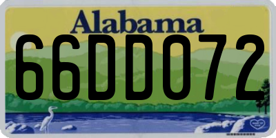 AL license plate 66DD072
