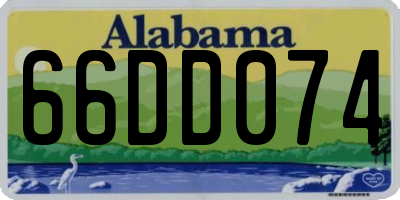 AL license plate 66DD074