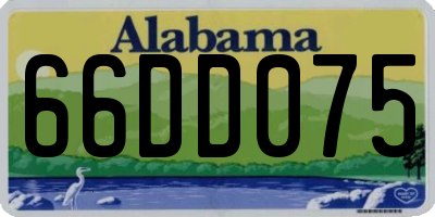 AL license plate 66DD075