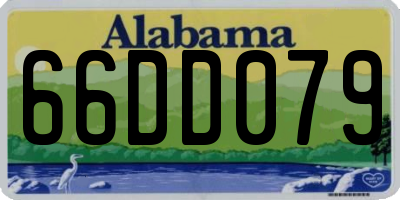 AL license plate 66DD079