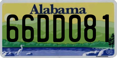AL license plate 66DD081