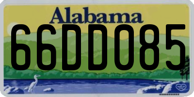 AL license plate 66DD085