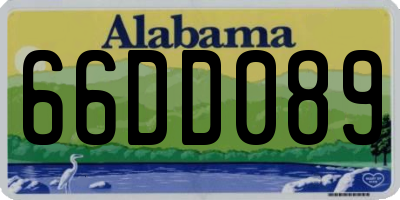 AL license plate 66DD089