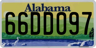 AL license plate 66DD097