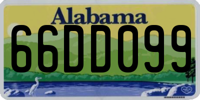 AL license plate 66DD099