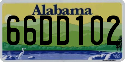 AL license plate 66DD102