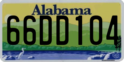 AL license plate 66DD104