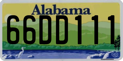 AL license plate 66DD111