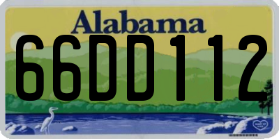 AL license plate 66DD112