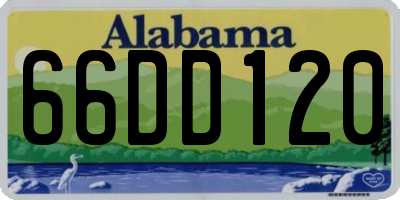 AL license plate 66DD120