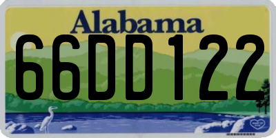 AL license plate 66DD122