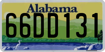 AL license plate 66DD131