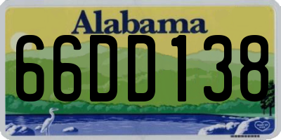 AL license plate 66DD138
