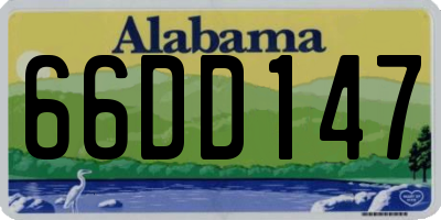 AL license plate 66DD147