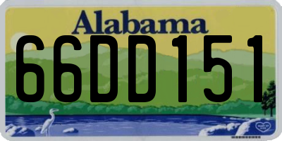 AL license plate 66DD151
