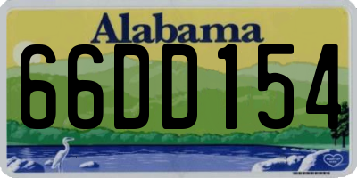 AL license plate 66DD154