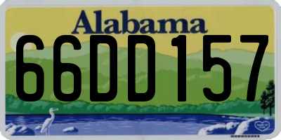 AL license plate 66DD157