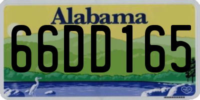 AL license plate 66DD165