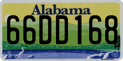 AL license plate 66DD168
