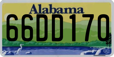 AL license plate 66DD170