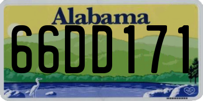 AL license plate 66DD171