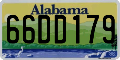 AL license plate 66DD179