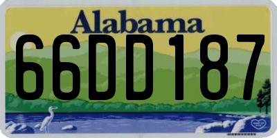 AL license plate 66DD187