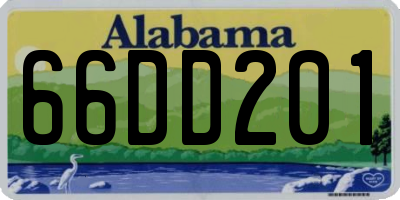 AL license plate 66DD201