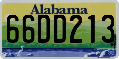 AL license plate 66DD213