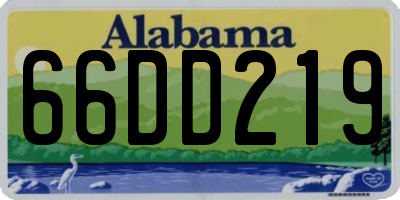 AL license plate 66DD219